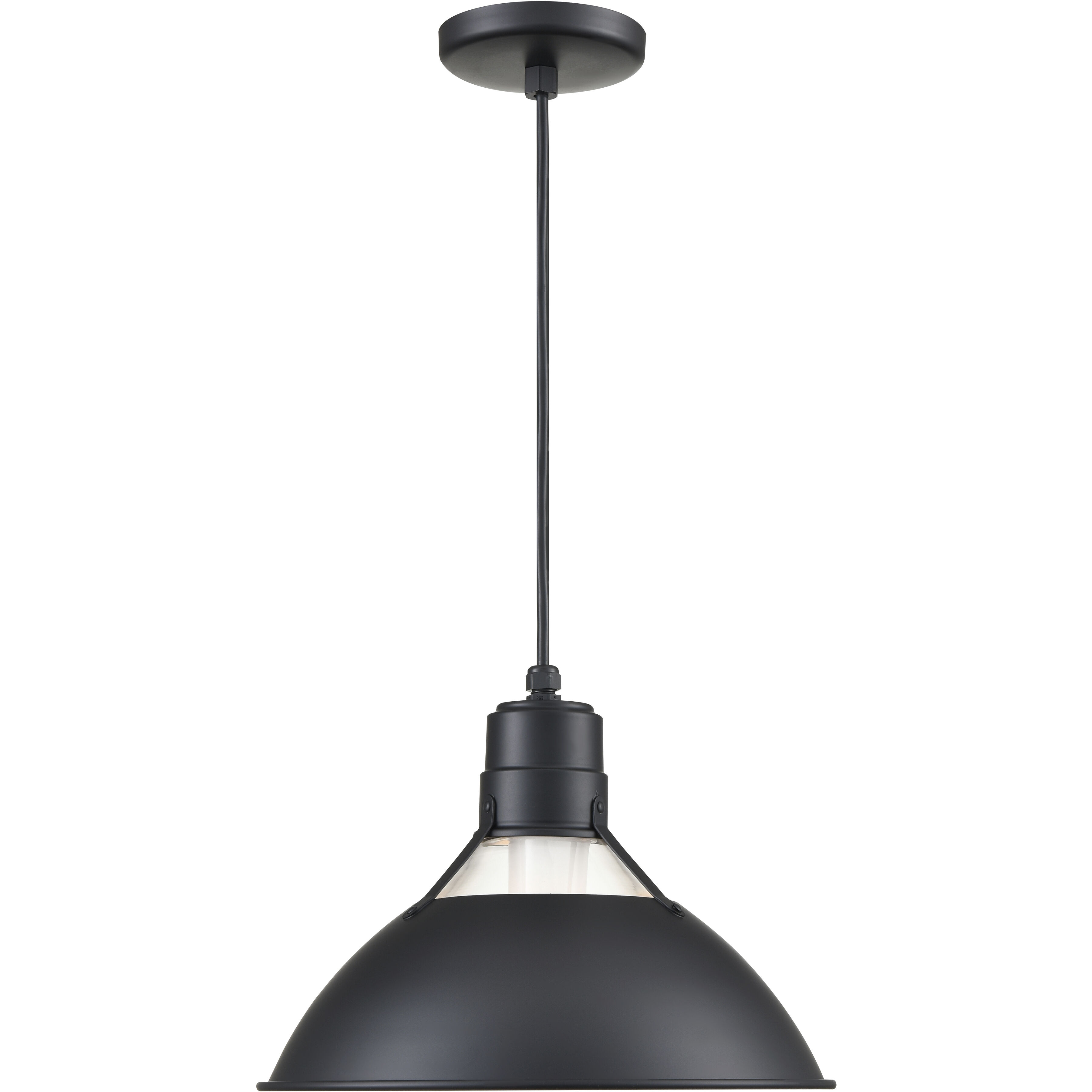 R Series 1 Light 13 inch Satin Black Outdoor Pendant